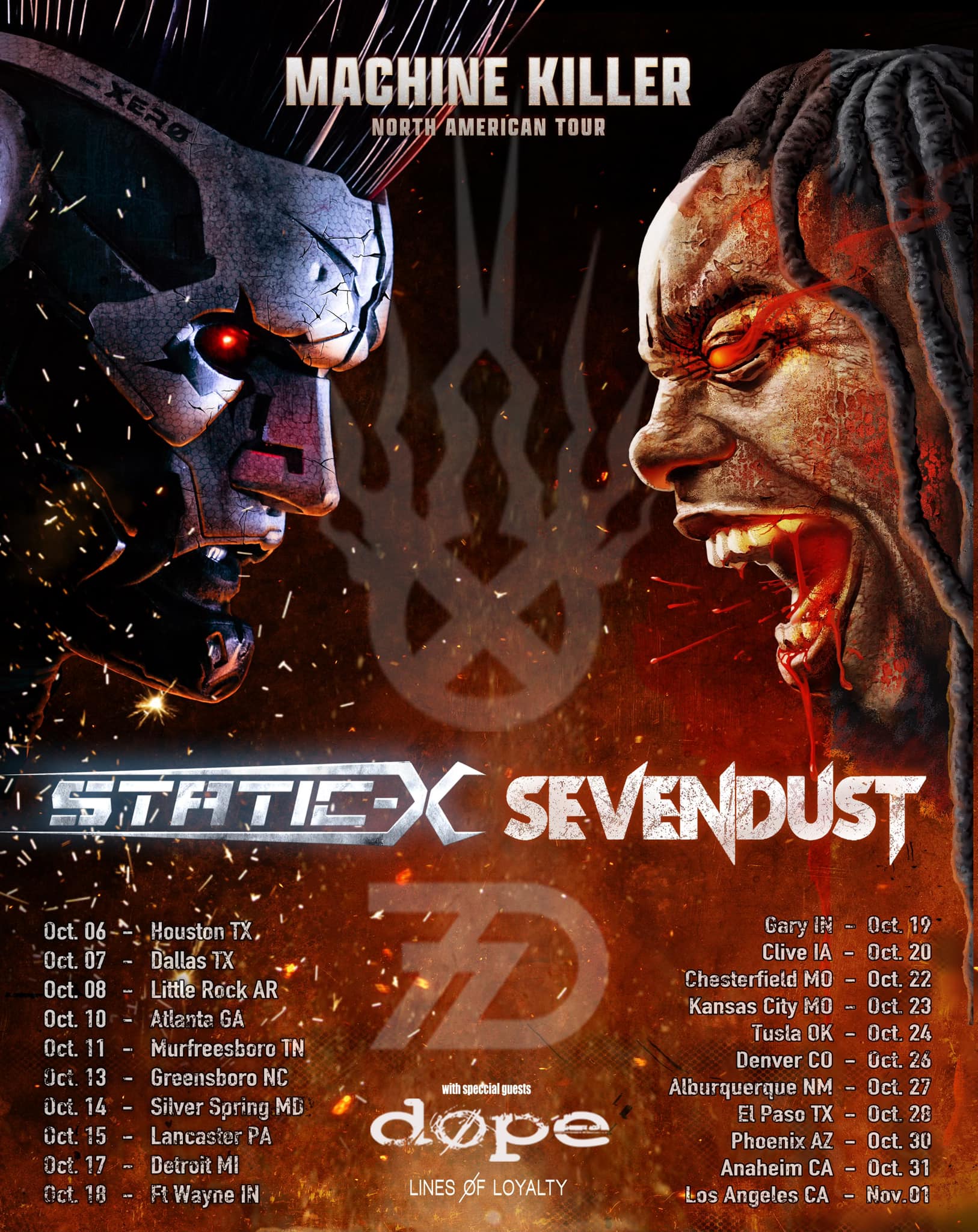 StaticX join forces with Sevendust for The Machine Killer North